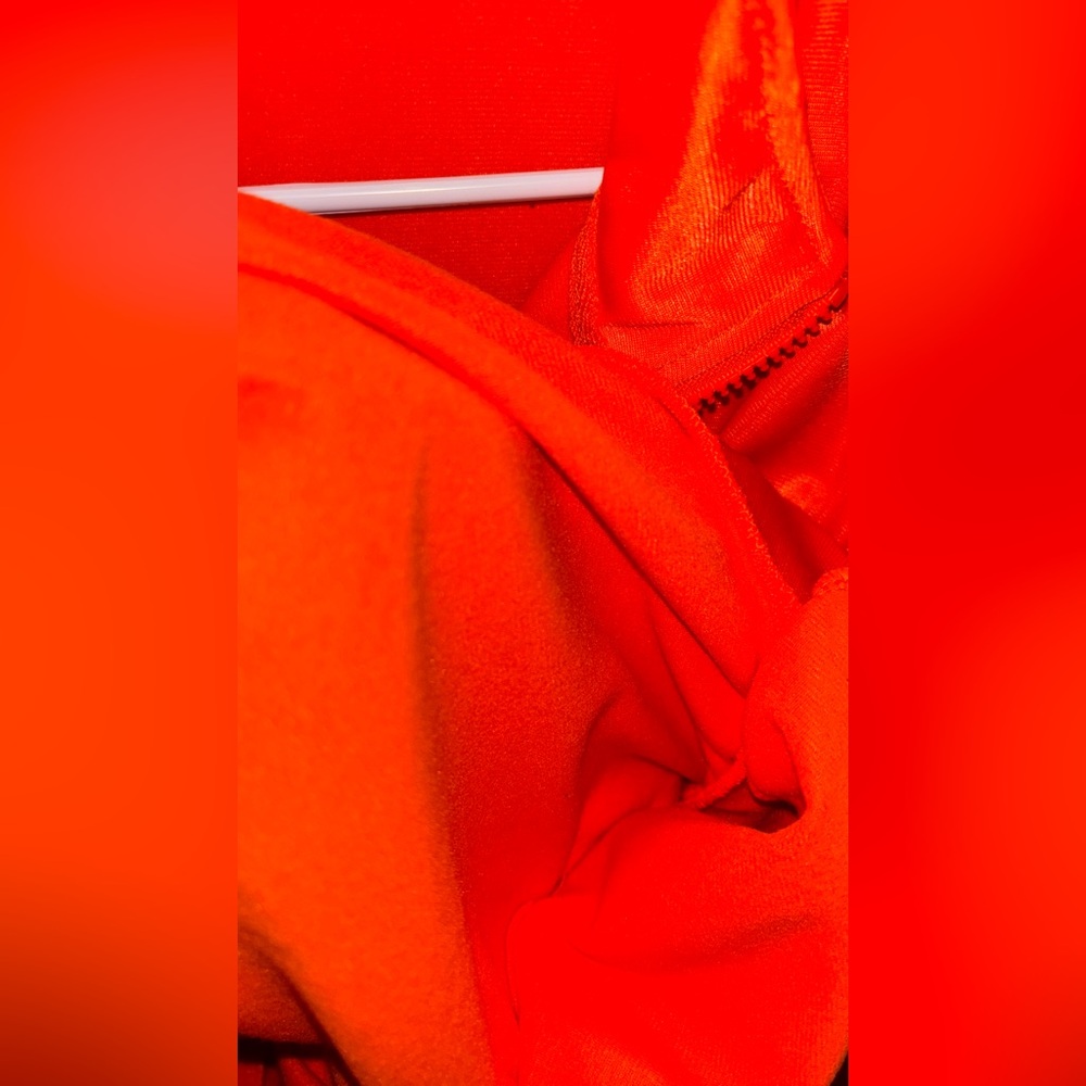 Track Suit 🍊 Orange w/White side stripes. UNISEX Sz.large NWOT - Picture 4 of 12